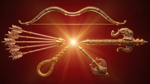 Sacred Symbols of Goddess Lalita &ndash; Spiritual Devotional Illustration