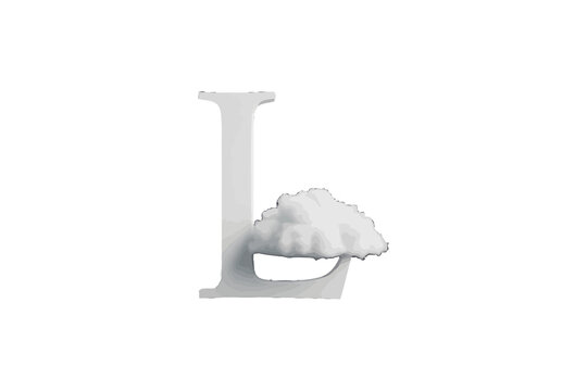 Letter L Cloud Logo Element