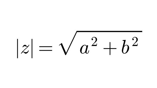 Modulus, Complex Analysis formula overlay, black transparent 4K