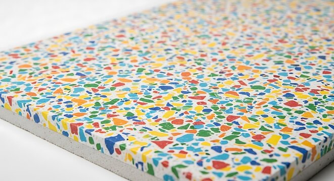 Colorful abstract mosaic texture with glossy multicolored beads in seamless pattern for design backgrounds