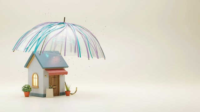 Small Business Protected by a Data Umbrella - Minimal Visual Joke