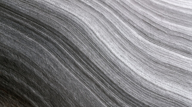 Abstract Monochrome Rock Texture with Wavy Layered Pattern