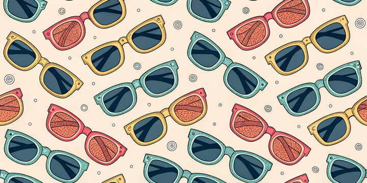 seamless pattern with sunglasses