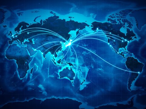 日本を中心に広がるグローバルな情報通信ネットワーク