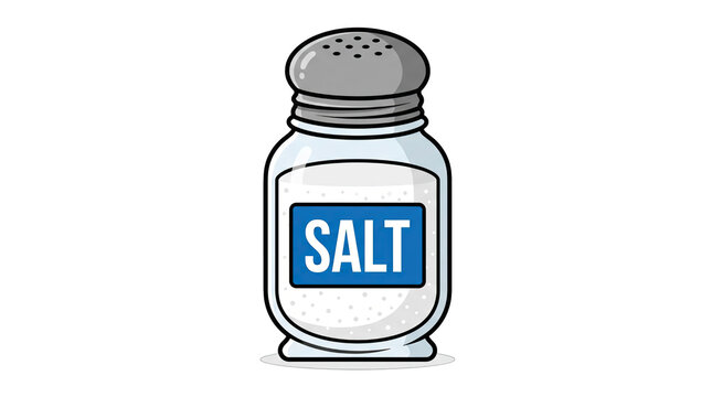 Pixel art style salt shaker illustration isolated on white background as a high quality digital png graphic asset
