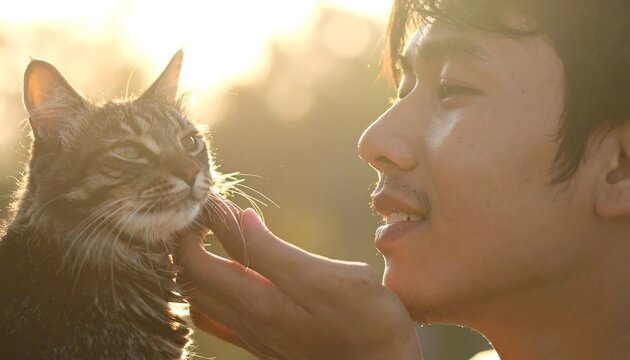 Close up of a cat drinking water from a tap.