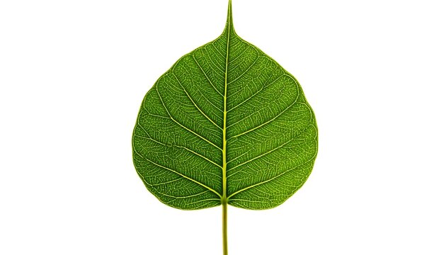 Close up of a green leaf with visible veins.