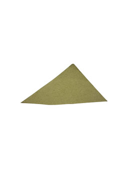 Small pile of green matcha powder in a triangle shape