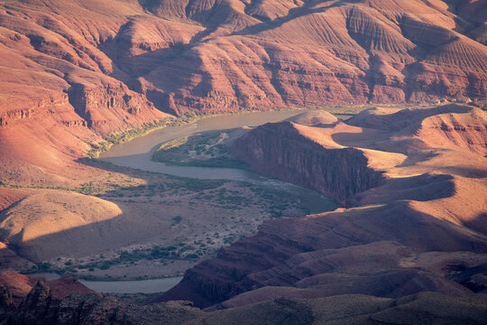grand canyon river floor desert view