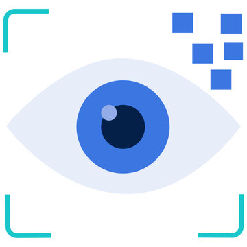 Computer Vision Icon with an Eyes, Searching