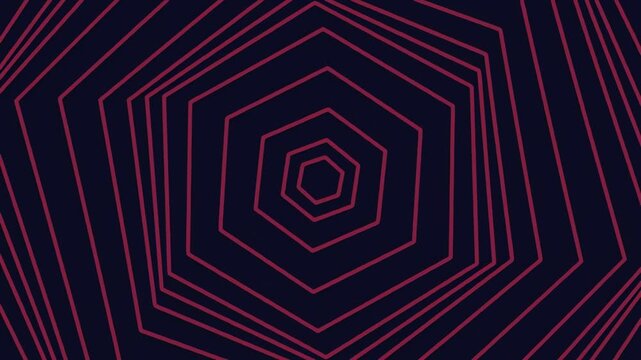 Abstract geometric pattern with concentric hexagons in dark tones
