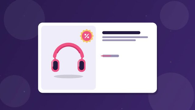 White Blank Notebook Opening on Purple Background with Floating Circles