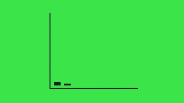 Motion animated footage. Statistics bars columns growth, arrow up. Finance, Bar graph going up, Profit concept, positive increase chart. business graph animation.