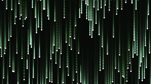 Abstract digital matrix code rain on black background