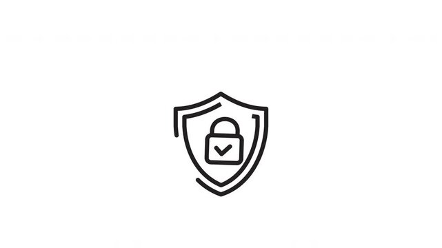 Shield security icon, ideal for cybersecurity concepts, website design elements, digital protection themes, and technology presentations.