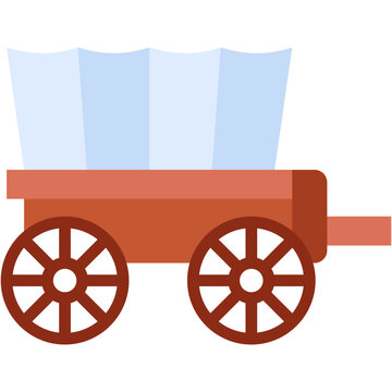 Covered wagon Icon - Vector Graphic Design