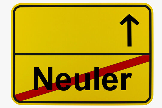 Illustration eines Ortsausgangsschildes von Neuler in Baden-W&uuml;rttemberg	