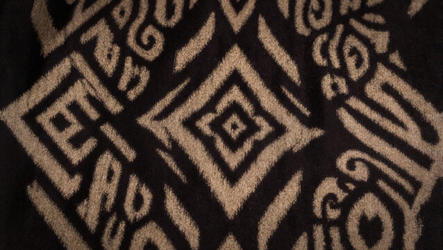 Black and white ethnic tribal diamond pattern textile texture