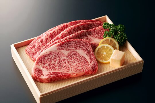特別な日に食卓を彩る絶品和牛の美しい霜降り肉ステーキ