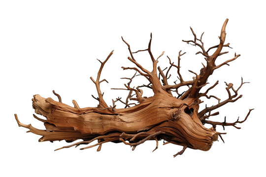 Dense twisted driftwood root structure