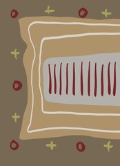 Abstract image for printing. Picture for modern interiors. The picture is painted by hand on a tablet. © neurostructure