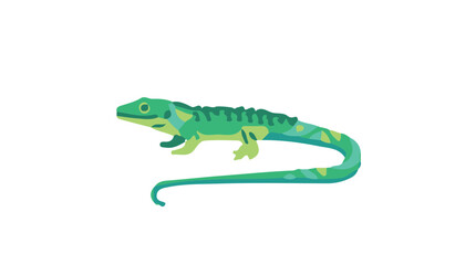 Fototapeta premium Alligator Li Flat Design Color Vector Icon Isolated on White Background