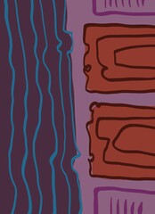 Abstract image for printing. Picture for modern interiors. The picture is painted by hand on a tablet. © neurostructure