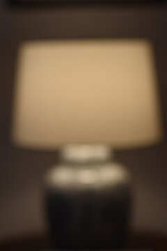 A dreamy view of a light in the dark.