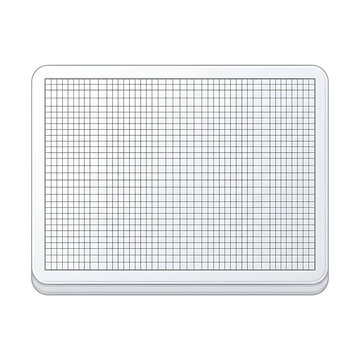 White square grid line pattern layout template isolated on white background