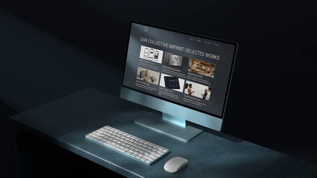 3D Desktop PC Screen Mockup Promo