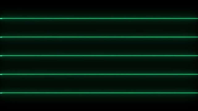 Neon Green Lines Forming Grid Pattern On Black Background