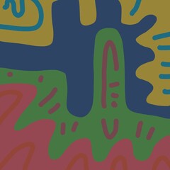 Abstract image for printing. Picture for modern interiors. The picture is painted by hand on a tablet. © neurostructure