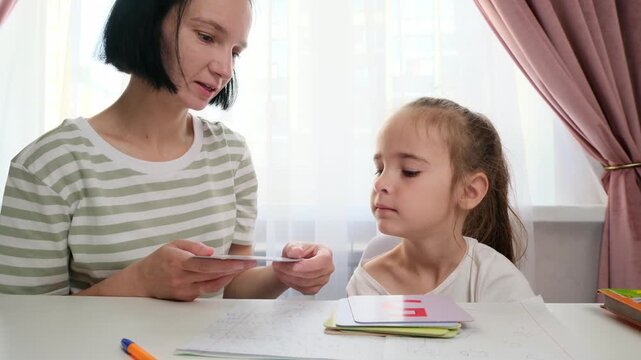 Child solving problems at home with focus and learning process