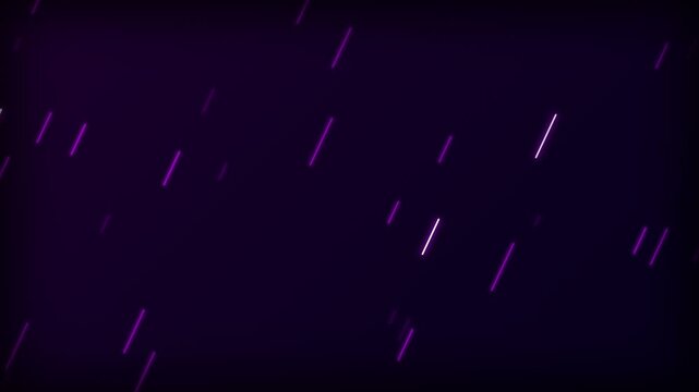 Purple neon synthwave data flow background seamless loop, 4k futuristic cyber laser rain motion graphics