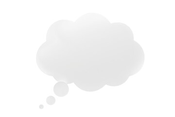 Obraz premium White thought bubble with three descending circular dots