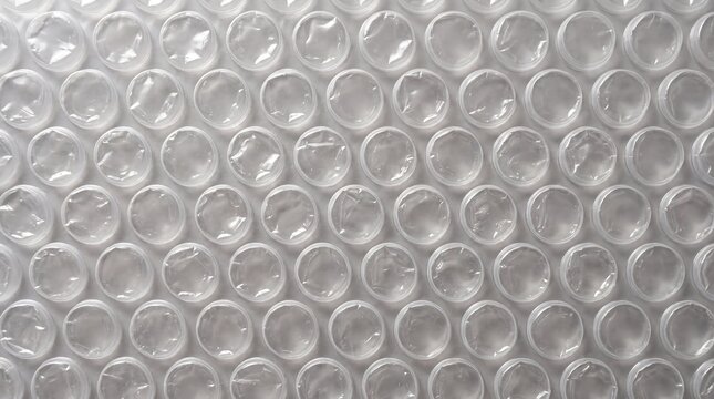 packaging material texture, close-up of bubble wrap texture highlighting its clear plastic details
