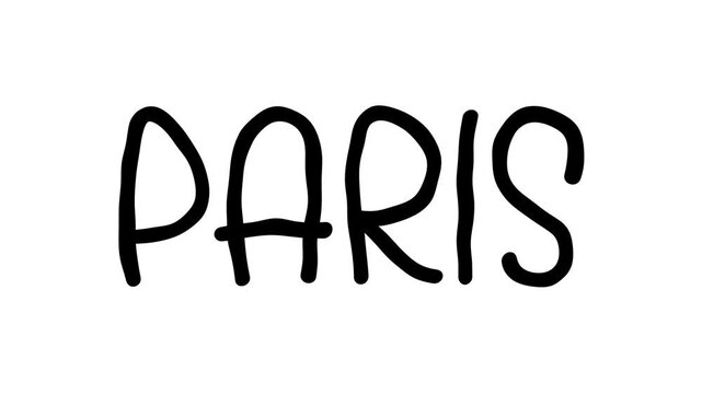 Paris Hand Drawn Scribble Text Effect