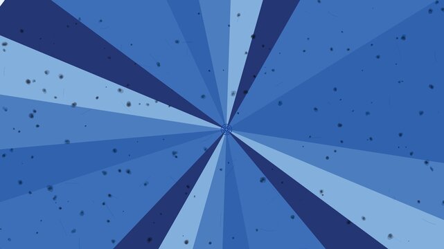 Abstract blue radial stripes background, cool toned fan design illustration in vector format.