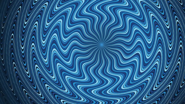 Blue abstract background with wavy lines creating a mesmerizing optical illusion pattern.