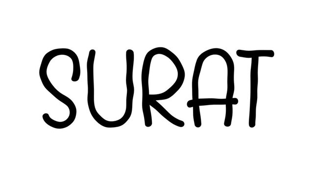Surat Hand Drawn Scribble Text Effect