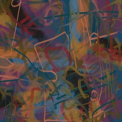 Abstract image for printing. Picture for modern interiors. The picture is painted by hand on a tablet. © neurostructure