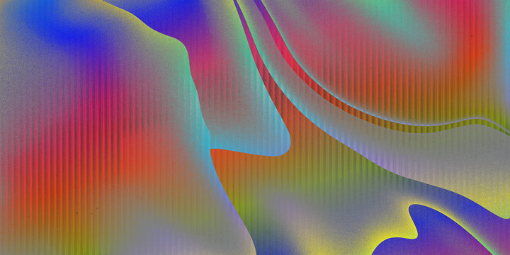 Abstract fluid wave background with vertical scanlines and vibrant colors.