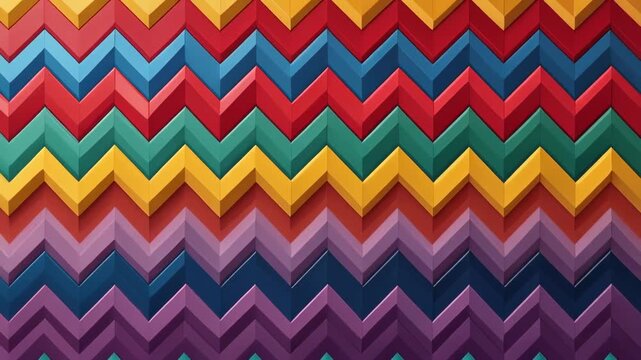 Colorful geometric wave pattern animation sequence