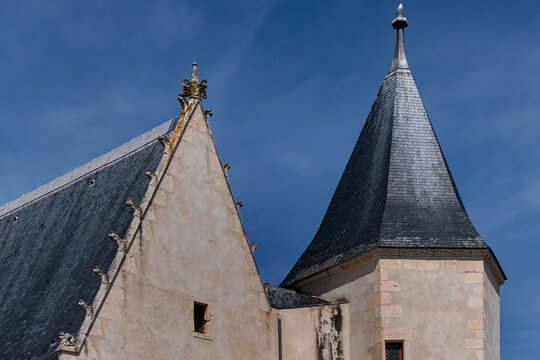 Exterior view of the Ernest Cognacq Museum, is a French regional history museum, is housed in the "House of Clergeatte", built in 1470 - 1480. Saint-Martin-de-R&eacute;, France. August 2, 2026.