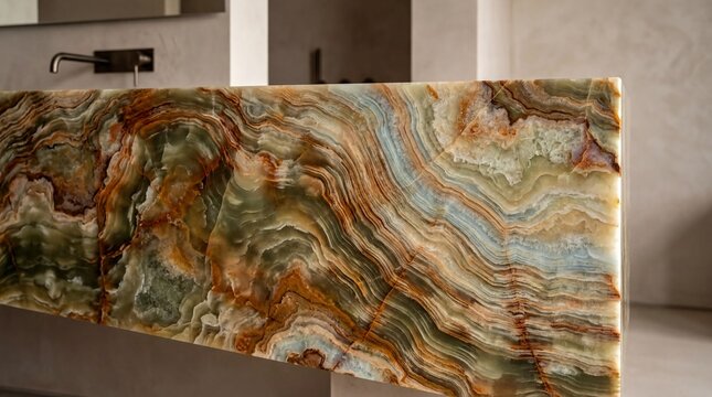 marble stone aesthetics, a stunning array of colorful onyx marble showcasing rich veins and textures