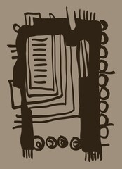 Abstract image for printing. Picture for modern interiors. The picture is painted by hand on a tablet. © neurostructure