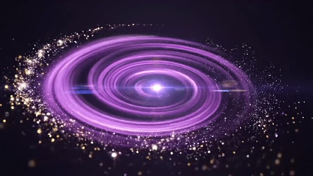 Purple light swirl changing in appearance and brightness. The motion is smooth and dynamic.