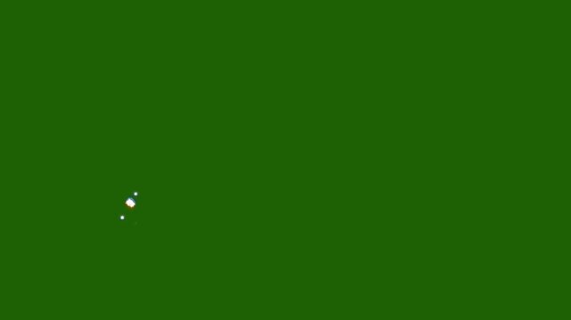 Twinkling white glowing stars trail animation, sparkling starry line path motion, ultra hd fairy dust wand light transition, fantasy pixie dust effect overlay video on green screen background, 4k