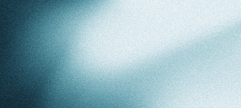 Cyan blue grain texture background, glowing light to dark grainy gradient poster backdrop, abstract website header, banner, landing page cover or digital wallpaper design