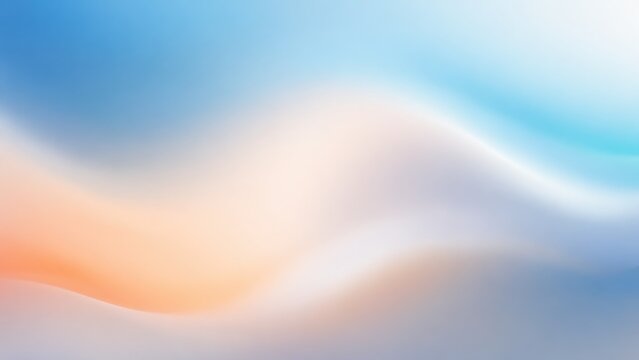 Soft gradient background with flowing waves of blue and peach hues